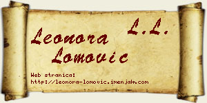 Leonora Lomović vizit kartica